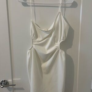 Zara White One Shoulder Dress